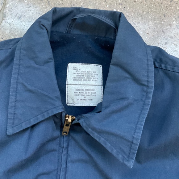 Vintage US Navy Deck/Work Jacket w/patch, Navy, Medium - Picture 4 of 5